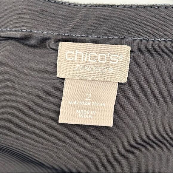 Chico's Zenergy So Slimming Supima Cotton Cloud Print Leggings gray size large - Picture 9 of 11